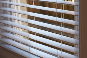 Close up shot of Timberstyle Venetian blinds