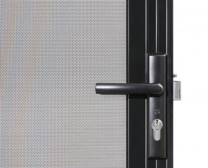 Close-up shot of Alsafe security mesh door demonstrating its low-maintenance design, featuring easy-to-clean surfaces and durable materials ideal for Sydney's weather conditions